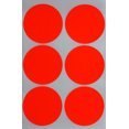 thumbnail image 1 of Royal Green - Neon Red Sticker 50mm - Circle 2" inch dot Stickers Permanent Adhesive Label Round dots - 540 Pack, 1 of 4