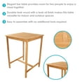 thumbnail image 3 of Sunnydaze 31" Teak Bar-Height Outdoor Dining Table, 3 of 8