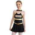thumbnail image 1 of TTAO Robe de Ballet Sans Manches à Sequins pour Filles Enfants Robe de Danse Salsa Tango Rumba pour Jouer Cheerleading Noir 14, 1 of 7