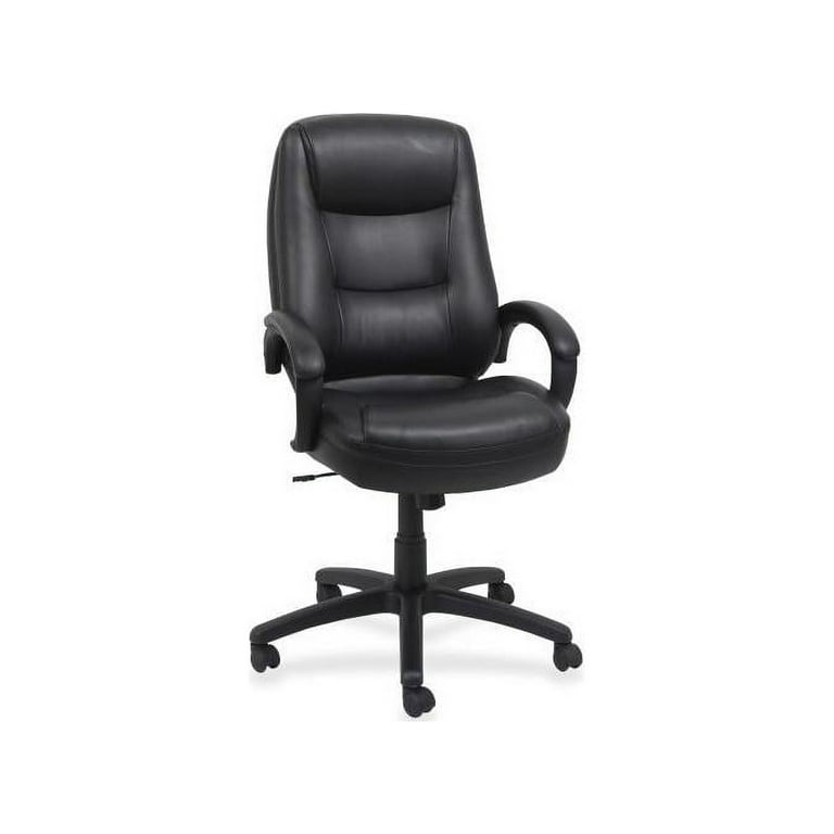 Lorell Westlake Series Executive High-Back Chair - Black Leather Seat - Black Polyurethane Frame - High Back - Black - 1 Each Lorell Westlake Series Executive High-Back Chair - Black Leather Seat - Black Polyurethane Frame - High Back - Black - 1 Each