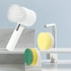 thumbnail image 1 of Cepillo de limpieza eléctrico recargable Scrub-ber con 3 cabezales intercambiables | Rotación de 360° para baño, cocina y azulejos | Carga USB tipo C | Autonomía de 120 min | Montaje en pared, 1 of 7