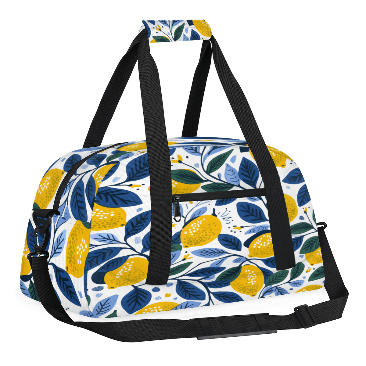 Herdesigns Lemon Sports Duffle Bag for Women & Men, Lemon Gym Bag Dance Bag Overnight Bag Carry On Weekender Travel Bag