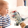 thumbnail image 3 of Marioneta de mano de dinosaurio, juguete de peluche de tiranosaurio de 11,8 pulgadas, muñeco de peluche suave para niños, juego de rol para contar historias, 3 of 8