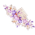 thumbnail image 2 of GOOHOCHY Peineta de perlas para boda, horquilla de flores para novia, accesorios florales para el peinado de novia, 2 of 7