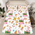thumbnail image 2 of Manfei Boys Girls Xmas Gingerbread Man Snowflakes 4 Pieces Queen Sheet Sets,Merry Christmas Ultra Soft Flat Sheet,Happy New Year Queen Fitted Sheet,Luxury Bedroom Decor, 2 of 7
