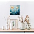 thumbnail image 4 of LIAOKANG Jellyfish Canvas Wall Art, Underwater Plants and Jellyfish Painting Print Beautiful Blue Ocean Picture Poster for Living Room Bedroom Decor 12x12 in, 4 of 5