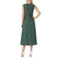 thumbnail image 3 of INSPIRE CHIC Women's Dress Polka Dot Tank Sleeveless A-Line Sundress Dark Green S, 3 of 6