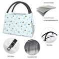 thumbnail image 4 of Yiaed Bee Flower Print Lunch box lunch bag Portable Insulated Lunch Box for Women Men Cooler Tote Bag with Front Pocket for Work Picnic Travel, 4 of 6