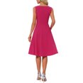 thumbnail image 3 of INSPIRE CHIC Vestido Vintage de Corte A para Mujer con Escote Corazón Sin Mangas Talla XL Rosa Fucsia, 3 of 6