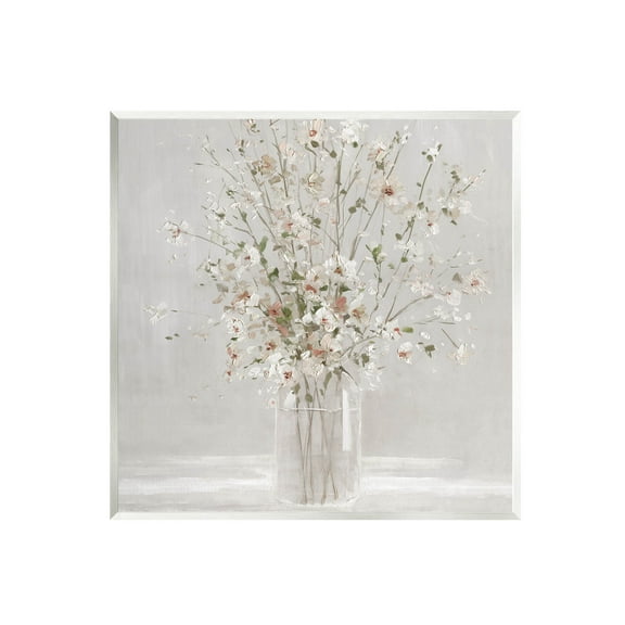 Stupell Industries White Flower Vase Arrangement Painting Unframed Art Print Wall Art, Design by Sally Swatland