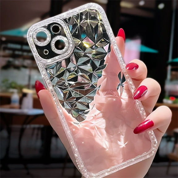 Kryonix For iPhone 16 Pro Max, Case for iPhone 15, for iPhone 14/13/12, Case for iPhone 11: Premium Diamond Pattern Clear Shockproof Phone Case with Precise Cutouts