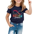 thumbnail image 1 of T-shirt Fille Col Ras du Cou Hauts Graphiques Tees Garçons T-Shirts d'Été Shorts de Basketball Enfants 9-10 Ans, 1 of 5