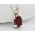 thumbnail image 2 of Ruby Gemstone Pendant | Genuine Red Ruby Necklace for Women | Sterling Silver July Birthstone Jewelry Gift gemstone Jewellery, 2 of 2