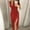 Red, variant on Outfmvch Women'S Formal Dresses Women'S Cocktail Dresses Women Off Shoulder High Slit Bodycon Dress Long Sleeve Dresses Party Dress Coffee L