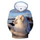 thumbnail image 4 of Nueva sudadera con capucha con estampado de perro samoyedo lindo unisex, sudadera con capucha informal de tendencia de otoño, sudadera de gran tamaño para hombres y niños, 4 of 5