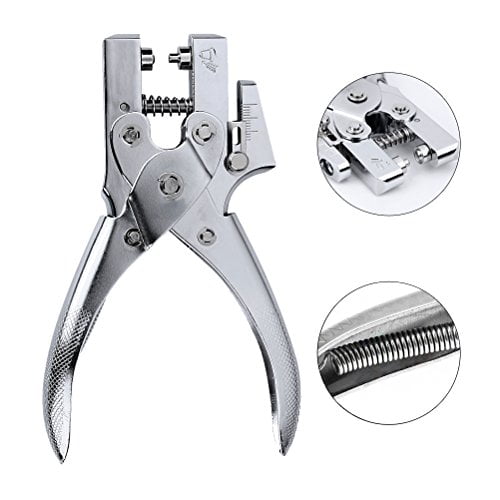 QLOUNI 3/16" Eyelet Hole Punch Pliers with 100 Eyelets Kit for Leather Fabric