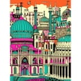 thumbnail image 1 of Brighton Royal Pavilion Palace Vibrant Detailed Large Wall Art Poster Print Thick Paper 18X24 Inch, 1 of 5