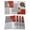 Red, variant on Placemats Set of 4, Red Grey Woven Placemat, Linen Place Mats for Kitchen/Dining Tables, Abstract Geometric Color Block Oil Painting Washable Table Mats for Party