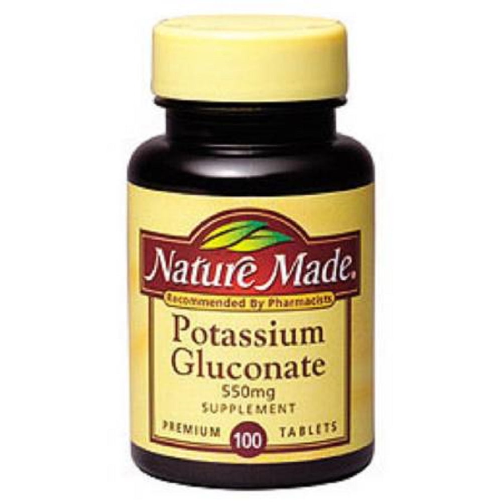 Nature Made Potassium Gluconate Supplement 550 mg Strength Tablet