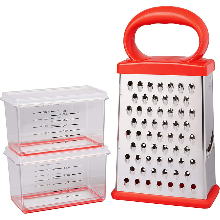 Cheese Grater Box Stackable Cheese Berry Container Freezer Slicer