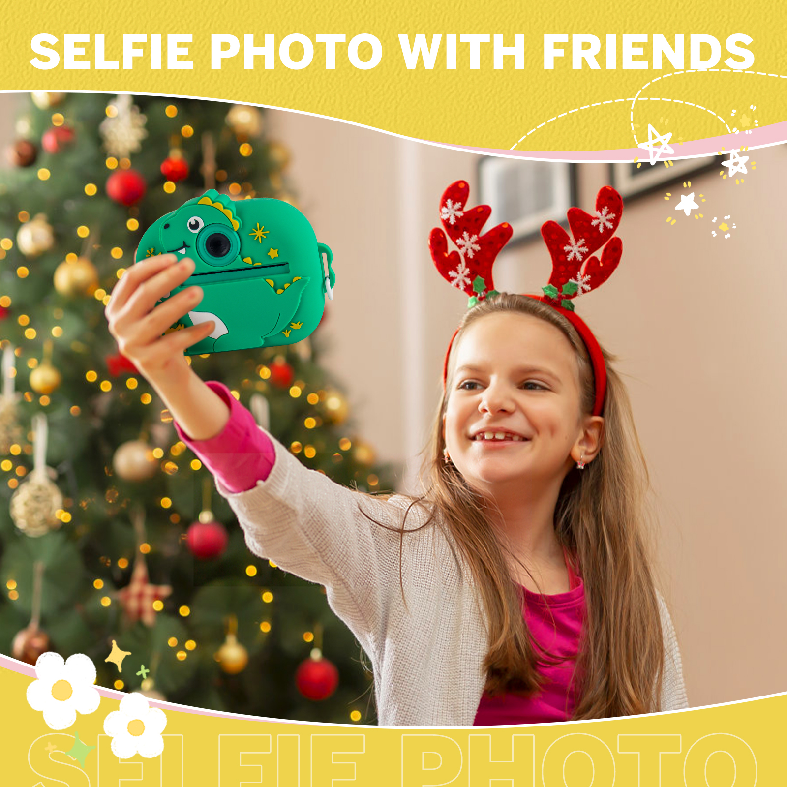 Inadays Kids Instant Print Digital Camera 1080P Green photo 5