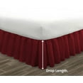 thumbnail image 5 of HNB Store Ruffled Bed Skirt Easy Fit 14" inch Drop | Microfiber Made | King Size Bedskirt | Burgundy, 5 of 7