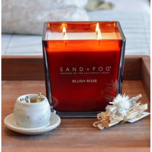 Vela Sand + Fog Blush Rose 57 oz Mezcla de Cera de Soya