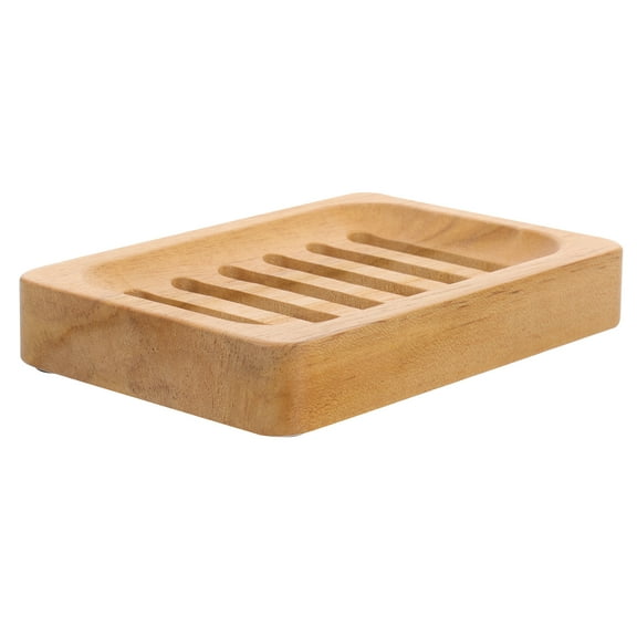Teak Kitchen Soap Holder Livingroom Decor Bathroom accessories Hollow Dish Drainable Sink Travel