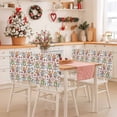 thumbnail image 2 of Christmas Gingerbread Man Chair Covers Set of 6 Heart Leaf Xmas Bell Winter Chair Back Covers Stretch Removable Washable Slipcovers Protector for Dining Room Kitchen Party Decor, 2 of 5