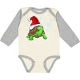 thumbnail image 3 of Inktastic Christmas Turtle in with Santa Hat and Snowflakes Boys or Girls Long Sleeve Baby Bodysuit, 3 of 5