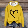 thumbnail image 2 of BLVB Women's Fall Pullover Sweatshirts Heart Printed Long Sleeve Hoodies Casual Loose Comfy Tops Blouse, 2 of 3