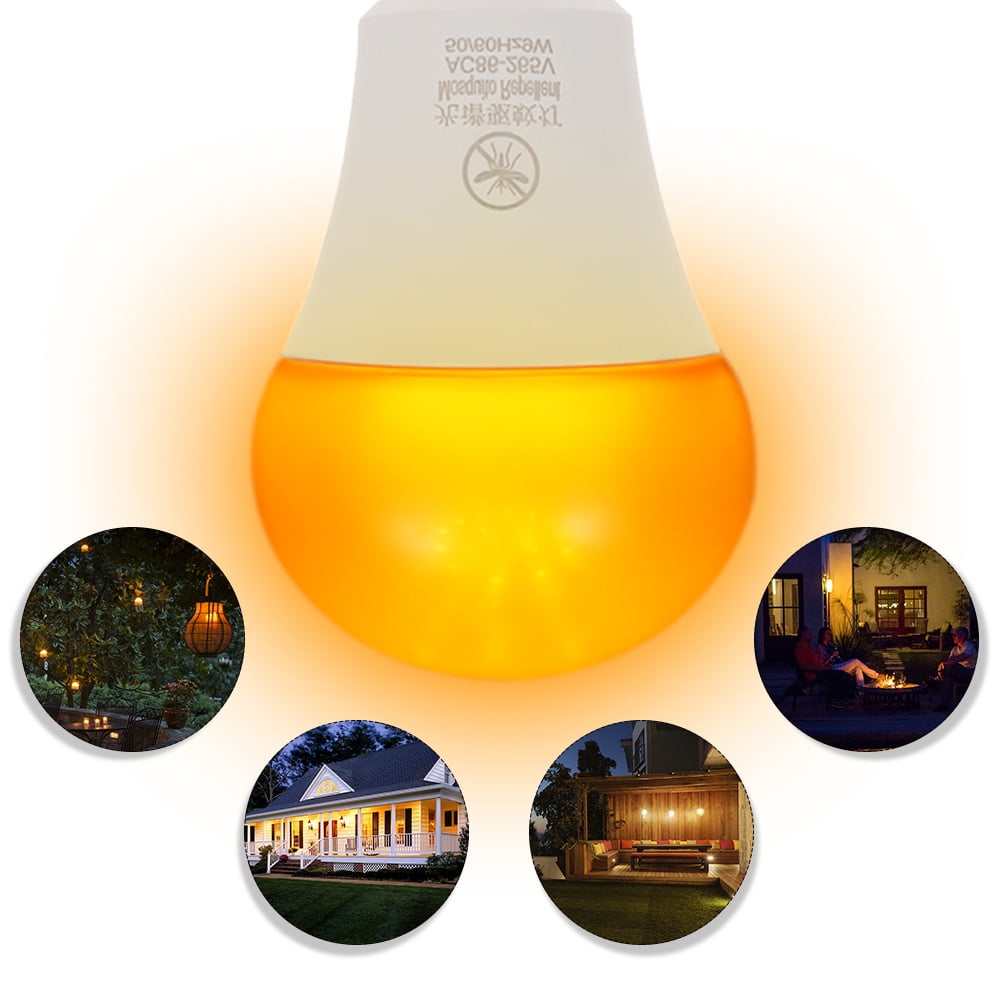 Bug Light Bulb Yellow LED E26/27 9W Outdoor Mosquito Repellent Light