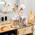 thumbnail image 6 of Peonies with Roses Leaves Romantic Translucent Plastic Cans Storage Canisters with Lid Set of 4, 6 of 7