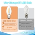 thumbnail image 4 of C7 LED Night Light Bulbs, Shatterproof LED Replacement Bulbs for Window Candles & Chandeliers, E12 Candelabra Base, 0.6 Watt Equivalent to 7Watt Incandescent Bulb, Warm White,6 Pack, 4 of 6