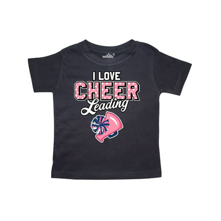 I Love Cheerleading with Pom Poms and Megaphone Inversed Text Toddler (Best College Cheerleading Uniforms)