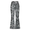 thumbnail image 7 of Oplxuo Flare Leggings for Women Vintage Ethnic Bell Bottom Stretch High Waisted Lounge Yoga Pants, 7 of 7