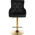 thumbnail image 2 of Meridian Furniture Claude Black Velvet Adjustable Stool, 2 of 5