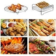 thumbnail image 2 of 6.3inch Air Fryer Accessories-Air Fryer Rack,Multi-purpose Double Layer Rack with Skewer, Compatible Air Fryer Accessories Multi-purpose Rack Fits Most 6.3inch (Round), 2 of 5