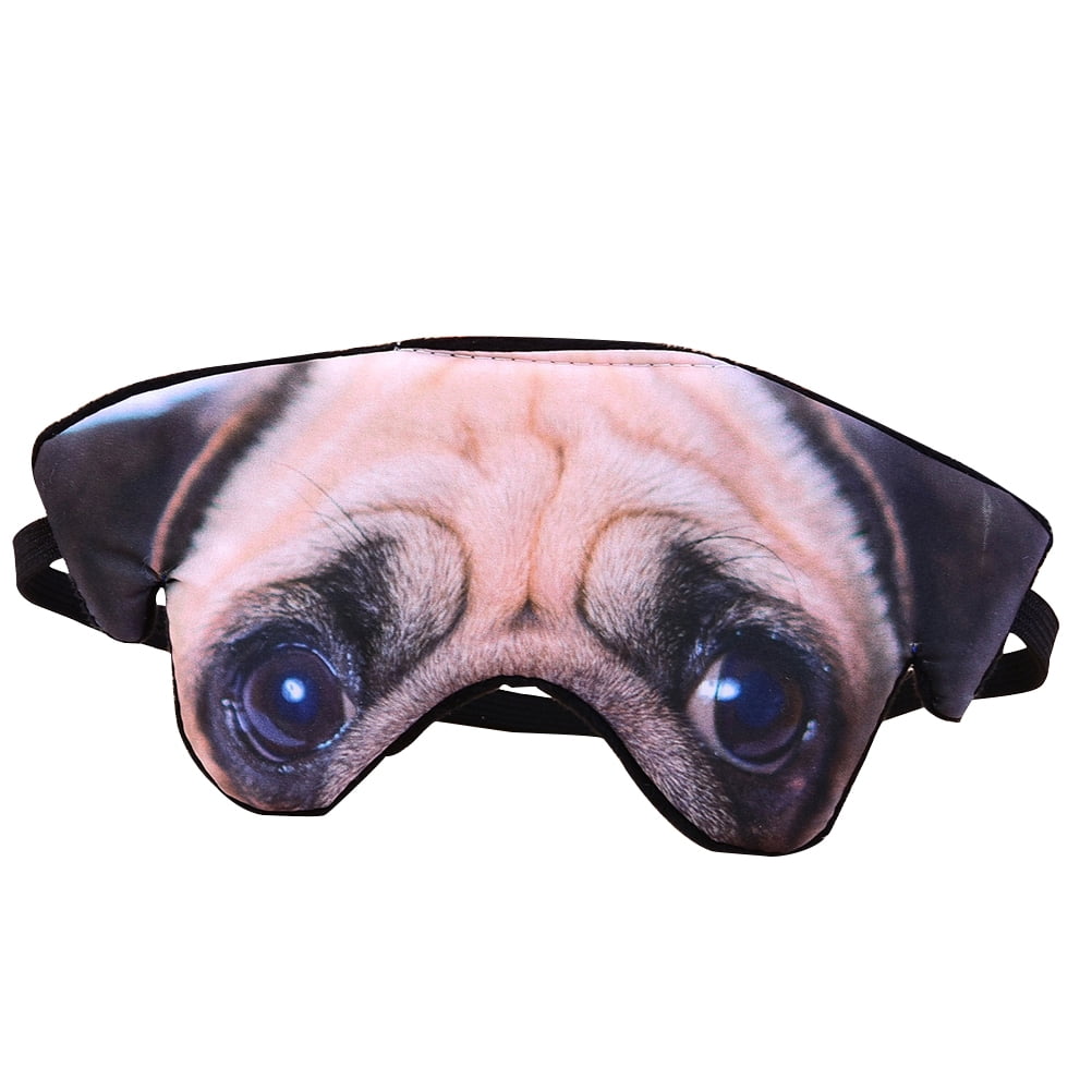 Holiday Travel Gift Night Sleep Eye Mask Airplane Pug Eyemask Dog Sleep Mask 