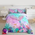 thumbnail image 2 of Feelyou Sea Mermaid Princess Twin Comforter Sets, Blue Pink Fish Scale Bedding Set, 2pcs, 2 of 8