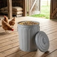 thumbnail image 5 of Plexon 5 Gallon Small Metal Trash Can with Lid Outdoor Galvanized Steel Bucket with Lid 5 Gal Storage Can for Dog Food Bird Seed Storage Container Rodent Pet Proof, Gray, 5 of 9