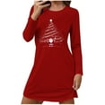 thumbnail image 5 of Censtreet Christmas Nightgowns for Women Long Sleeve Sleepshirt Button Down Nightshirt Soft Pajamas Dress Casual Sleepwear, 5 of 6