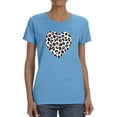 thumbnail image 1 of Colorful Heart Cheetah Print T-Shirt Women -Image by Shutterstock, Female Small, 1 of 4