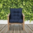 thumbnail image 4 of Patio Chair Cushion, Classic Navy, Stripe, 21”W x 19”D (seat) x 22.5”H (back), 4 of 10