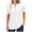 White, variant on Short Sleeve V-neck Women Button Henley Blouse Tops Summer Pleated Casual Blouse Shirt