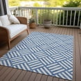 thumbnail image 6 of Addison Rugs Chantille Indoor/Outdoor Transitional Squares Blue Washable Rectangle Rug, 3' x 5', 6 of 6