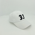 thumbnail image 3 of Hat Number 33 Adjustable Baseball Cap for Men and Women (Light Grey), 3 of 5