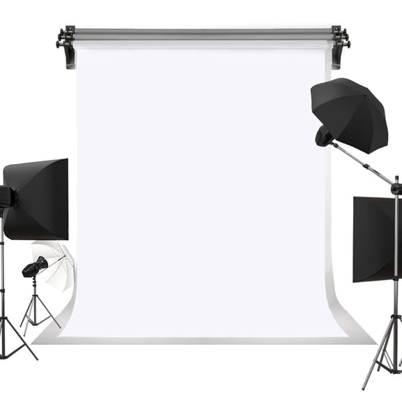 5x7ft Solid Pure White Photography Backdrop for Studio and Headshots