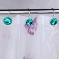 thumbnail image 4 of Decorative Shower Curtain Hooks, Acrylic Crystal Rhinestones, Set of 12 (Teal), 4 of 4