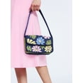thumbnail image 2 of Scoop Women's Beaded Flap Shoulder Bag, Navy Print, 2 of 6